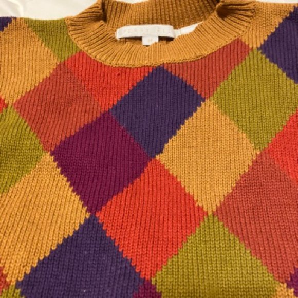 Perry Ellis Vibrant Multi-Color Plaid Sweater - Picture 5 of 6